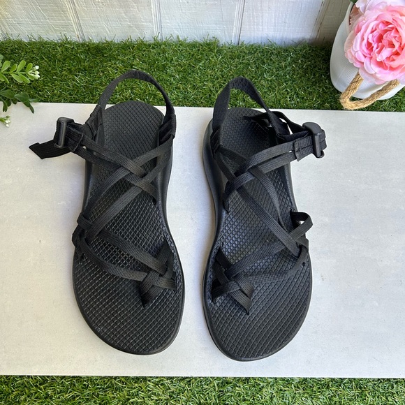 CHACO Z Cloud X 1 black ADJUSTABLE STRAPS CUSHIONED SANDAL classic size 9 women - Picture 14 of 14